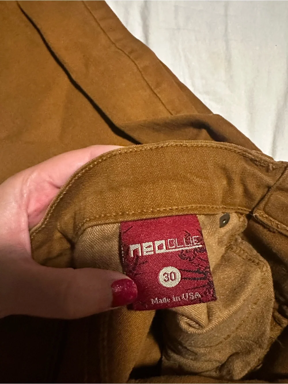 Neo blue 30 orange khaki jeans